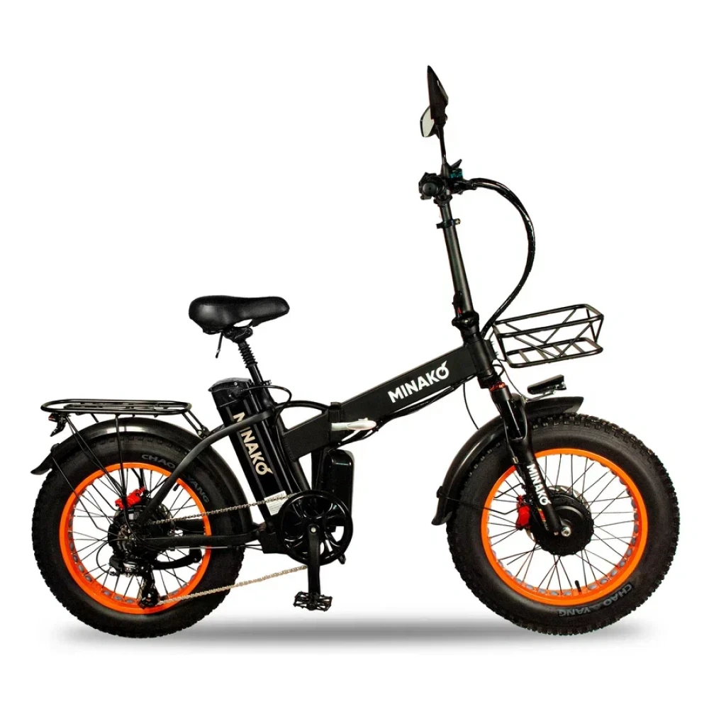Электровелосипед Minako F10 Dual оранжевый гидравлика 2