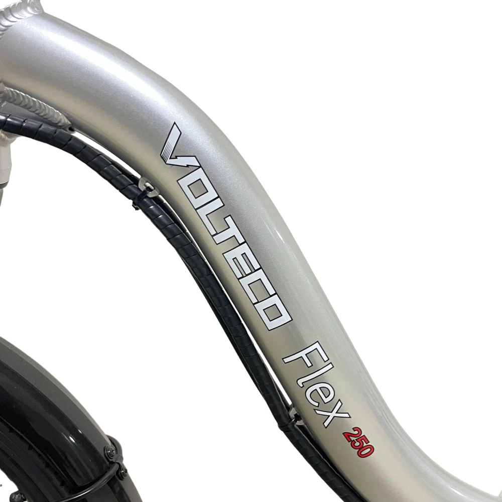 Электровелосипед Volteco FLEX серебристый 15